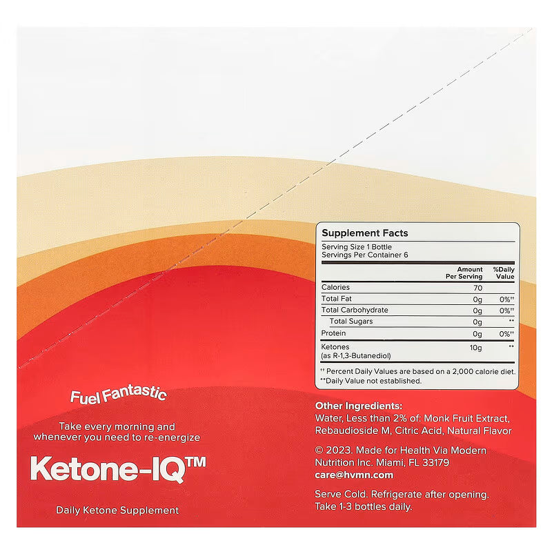 Ketone-IQ, Classic Multiserving, 6 Bottles, 2 fl oz (59 ml)